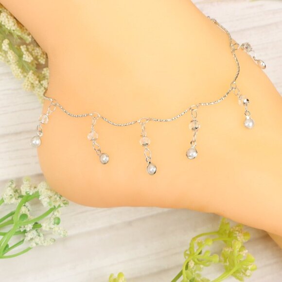 "Handmade Anklet – Elegant & Delicate Jewelry for Women | UNVRC1070 - Picture 5 of 10